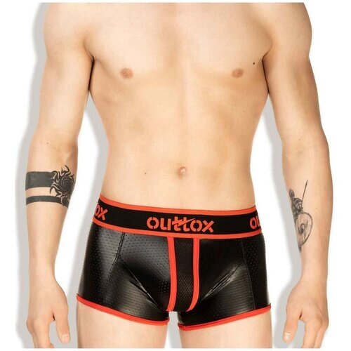 Трусы-боксеры "Regular Rear Trunk Shorts - Black/Red"Outtox / Черный / Размер L