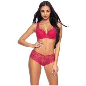 Трусы , бразильяна MAT lingerie, средняя посадка, с ластовицей, размер 42, розовый