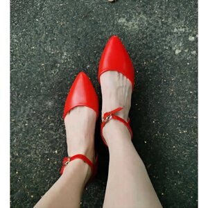 Туфли , демисезонные, размер 36, красный