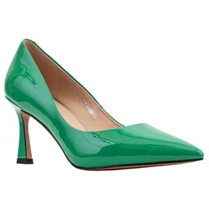 Туфли лодочки Milana, натуральная кожа, полнота F, размер 38, зеленый