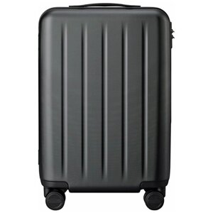 Умный чемодан NINETYGO, поликарбонат, 62 л, черный, серый