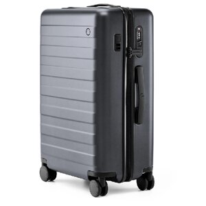 Умный чемодан NINETYGO, поликарбонат, полиэстер, 38 л, размер S, серый