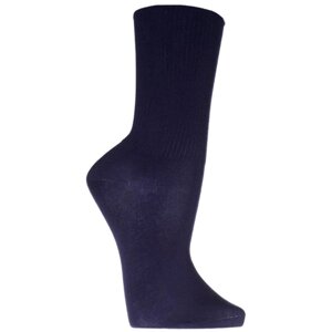 Женские носки ГАММА высокие, бесшовные, размер 23-25(36-40), синий