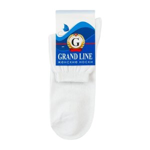 Женские носки GRAND LINE средние, размер 25, белый