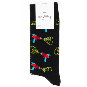 Женские носки Happy Socks средние, фантазийные, на Новый год, размер 36-40, мультиколор