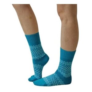 Женские носки HOLTY средние, вязаные, размер 19 (размер 34), голубой