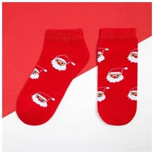 Женские носки Kaftan укороченные, на Новый год, размер 23-25 см (36-39), красный, белый