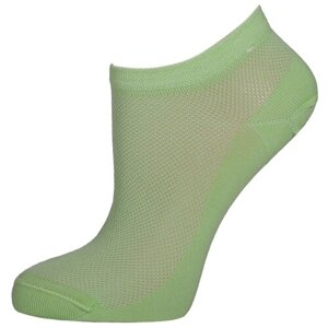 Женские носки LorenzLine укороченные, в сетку, размер 36-37, зеленый