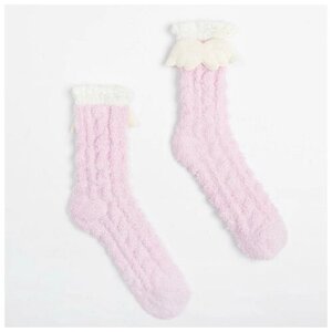 Женские носки Minaku средние, махровые, утепленные, размер 36-39, фиолетовый
