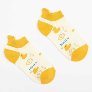 Женские носки Minaku укороченные, размер 23/27, желтый