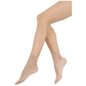 Женские носки MiNiMi средние, капроновые, 20 den, размер 0 (one size), бежевый