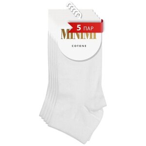 Женские носки MiNiMi укороченные, 5 пар, размер 35-38, белый
