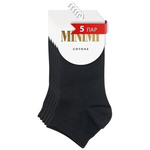 Женские носки MiNiMi укороченные, 5 пар, размер 35-38, черный