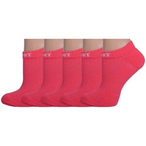 Женские носки Palama средние, махровые, 5 пар, размер 25 (38-40), розовый