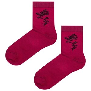Женские носки Palama средние, размер 23, красный