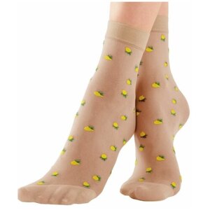 Женские носки Pretty Polly средние, капроновые, размер S-M-L, бежевый