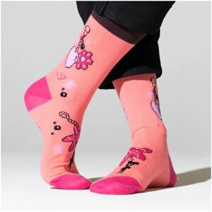 Женские носки St. Friday средние, размер 34-37, розовый