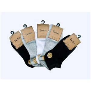 Женские носки Turkan укороченные, ароматизированные, износостойкие, антибактериальные свойства, 5 пар, размер 36-42, мультиколор