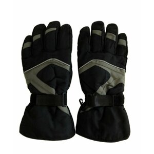Зимние теплые мужские перчатки Cast-Tex дутики на флисовой подкладке, Цвет черный с зеленым/хаки, Размер XL / 8.5, 9, 9.5, 10