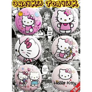 Значки Аниме Hello Kitty