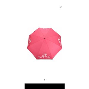 Зонт Dolphin, механика, 3 сложения, купол 90 см., розовый