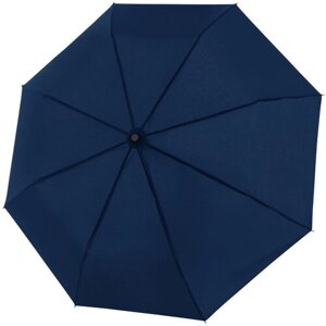 Зонт Doppler, автомат, 3 сложения, купол 97 см, 8 спиц, синий