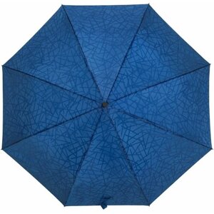 Зонт купол 100 см, система «антиветер», проявляющийся рисунок, синий