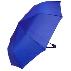 Зонт Lantana Umbrella, полуавтомат, 3 сложения, купол 102 см., 9 спиц, система «антиветер», чехол в комплекте, для женщин, синий
