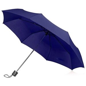 Зонт механика, 3 сложения, чехол в комплекте, синий