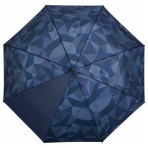 Зонт полуавтомат, 3 сложения, купол 100 см, синий
