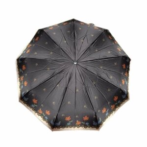 Зонт полуавтомат, для женщин, черный