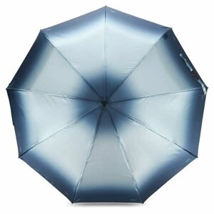 Зонт Popular, автомат, 3 сложения, купол 102 см, 9 спиц, чехол в комплекте, для женщин, голубой