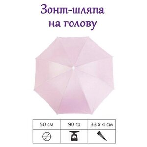 Зонт-шляпка Luckon, механика, купол 50 см., 8 спиц, розовый