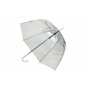 Зонт-трость BRADEX, полуавтомат, купол 80 см., 8 спиц, прозрачный, для женщин, бесцветный