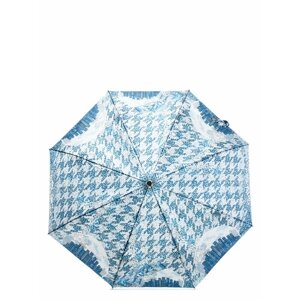 Зонт-трость ELEGANZZA, полуавтомат, купол 101 см, для женщин, голубой