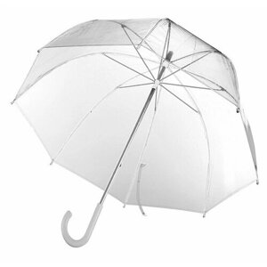 Зонт-трость механика, купол 82 см, прозрачный, для женщин, бесцветный
