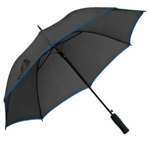 Зонт-трость molti, полуавтомат, для женщин, синий, черный
