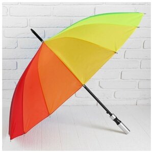Зонт-трость полуавтомат, для женщин, мультиколор