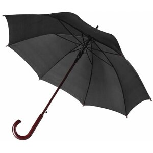 Зонт-трость полуавтомат, купол 100 см, черный