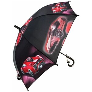 Зонт-трость Rain-Proof, черный, красный
