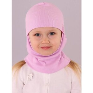 Балаклава шлем Поляярик детская демисезонная, хлопок, размер 46-48, фиолетовый