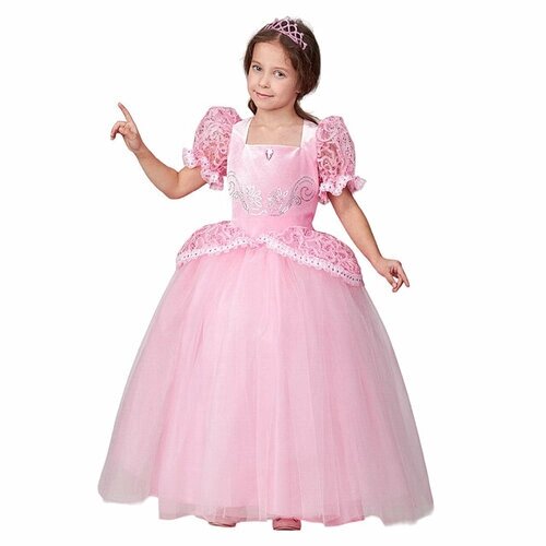 Батик Карнавальный костюм Принцесса Золушка в розовом платье, рост 110 см 23-68-110-56