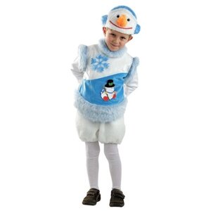 Батик Карнавальный костюм Снеговик снежный, рост 110 см 271-110-56