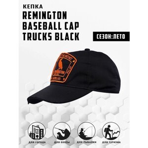 Бейсболка Remington, размер ONE SIZE, черный, оранжевый