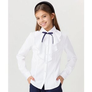 Блуза Button Blue, размер 164, белый