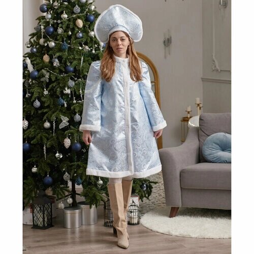 Бока С Взрослый новогодний костюм Снегурочка Модная, 42-44 размер 2177