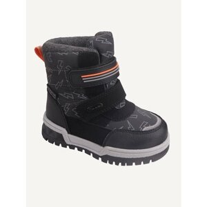 Ботинки Tom&Miki T-10809-A, демисезон/зима, на липучках, грязеотталкивающая пропитка, размер 27, черный