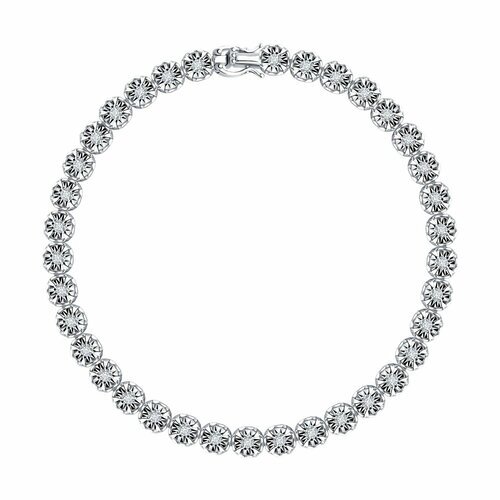 Браслет Diamant online, белое золото, 585 проба, бриллиант, длина 16 см.