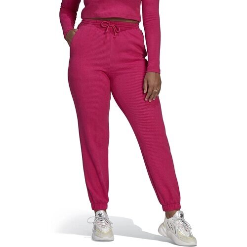 Брюки adidas Originals Rib, карманы, размер 32, розовый