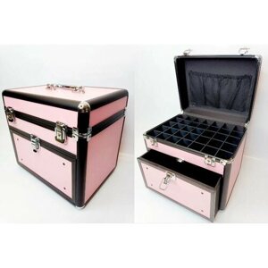 Бьюти-кейс Valzer, 27.5х25, черный, розовый